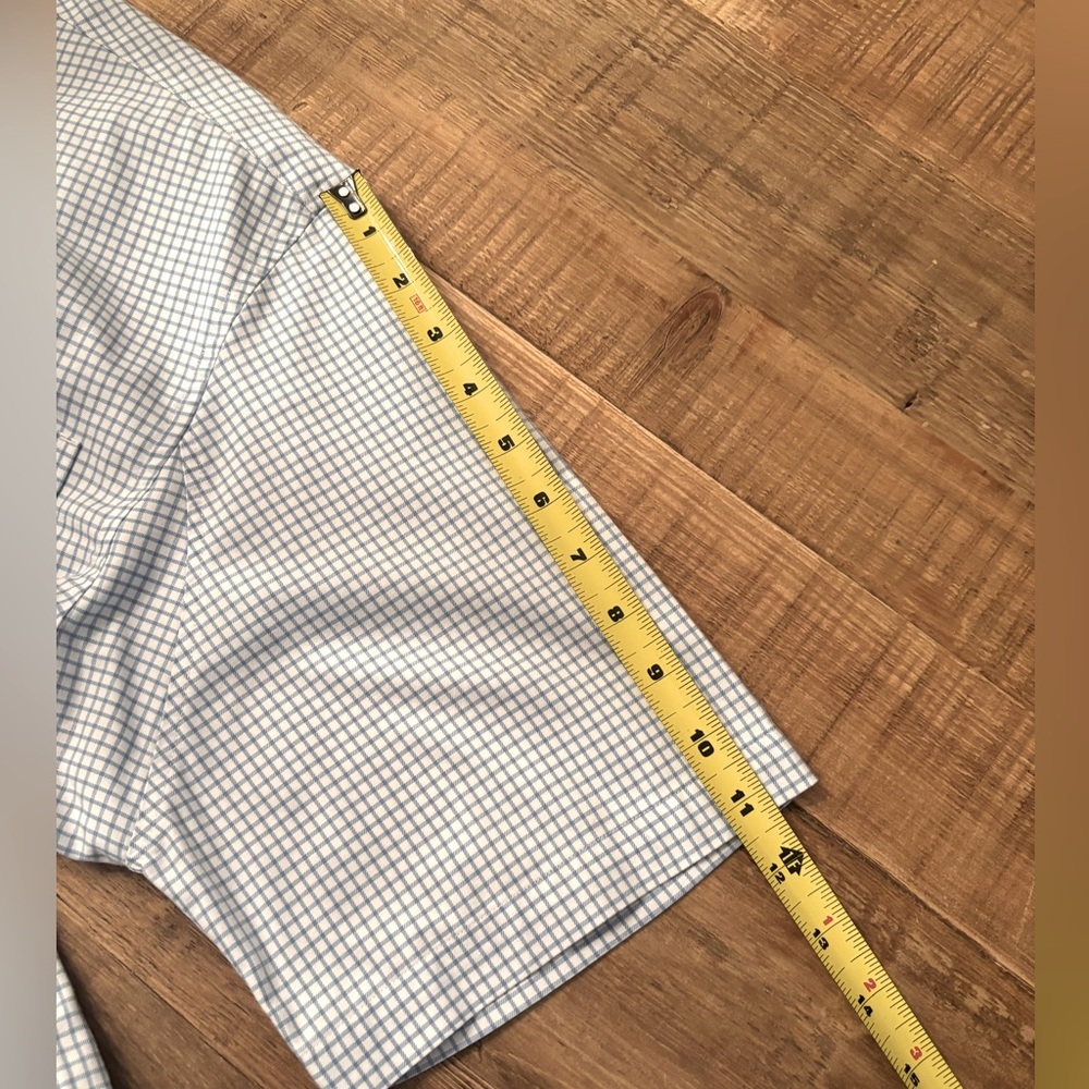 Duluth Trading Co. Blue Gingham Button Down Shirt. Men’s Sz-M Short Sleeve - Picture 9 of 11